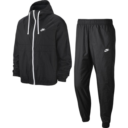 Nike Sportswear Kapuzen-Trainingsanzug – Schwarz/Weiß - Footkorner