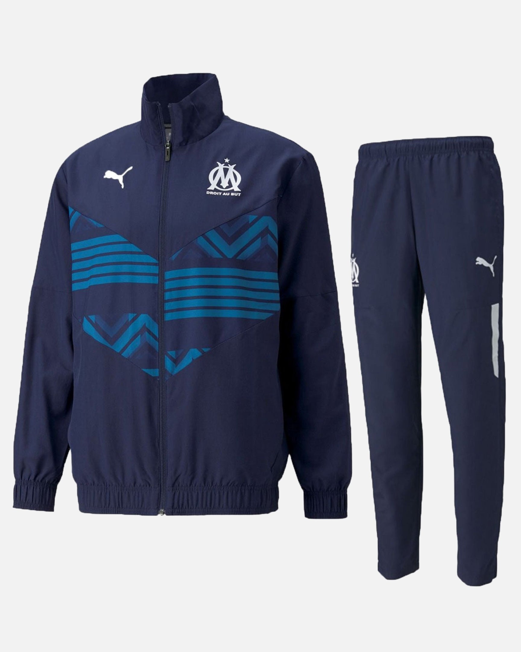 FootkornerTrainingsanzug OM 2022 – Blau/Weiß