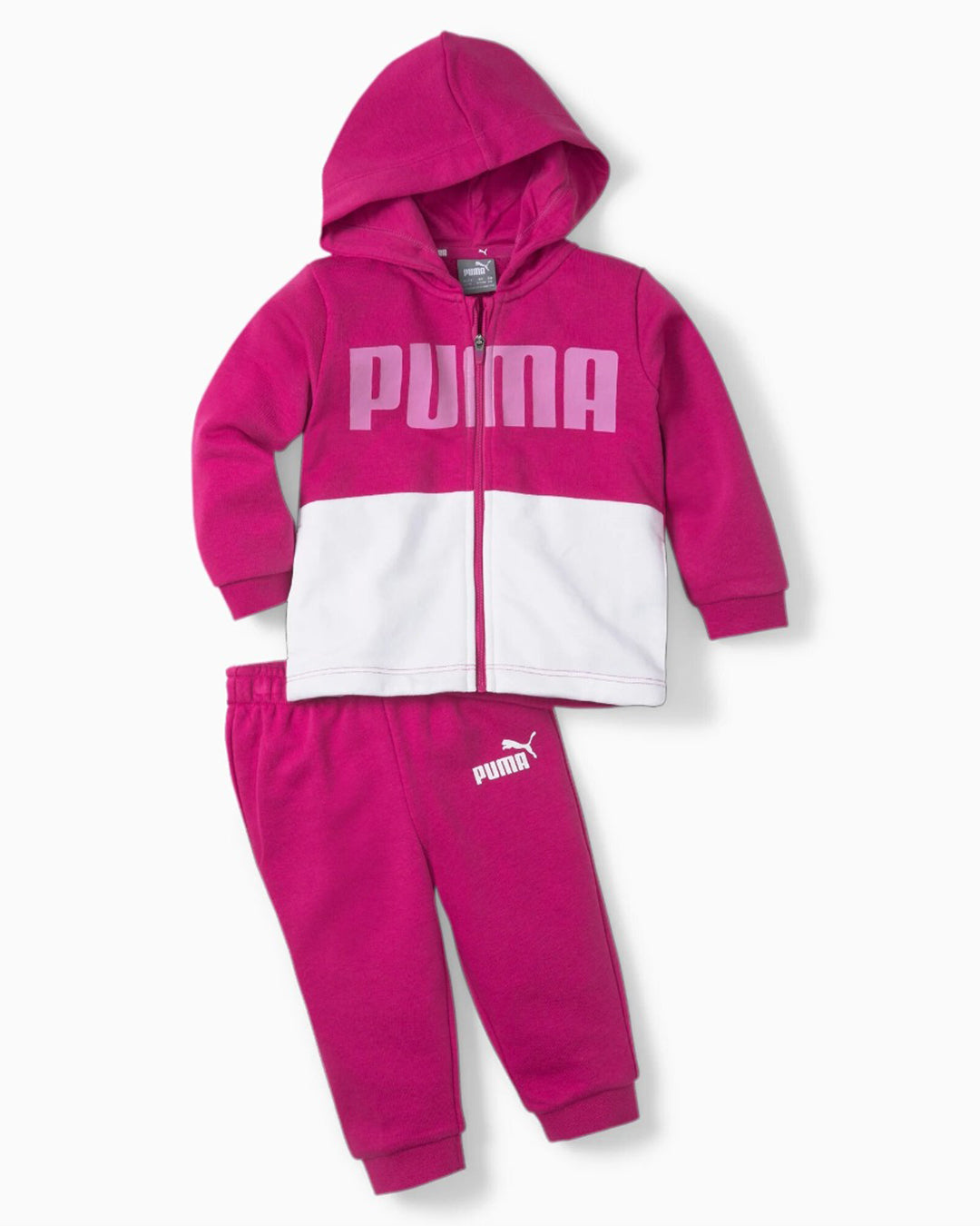 Puma Baby Minicats Colour-Block Tracksuit Set - Pink/White
