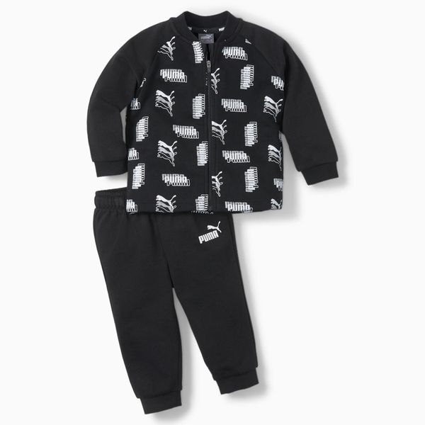 FootkornerPuma Minicats Power Baby Tracksuit - Black/White