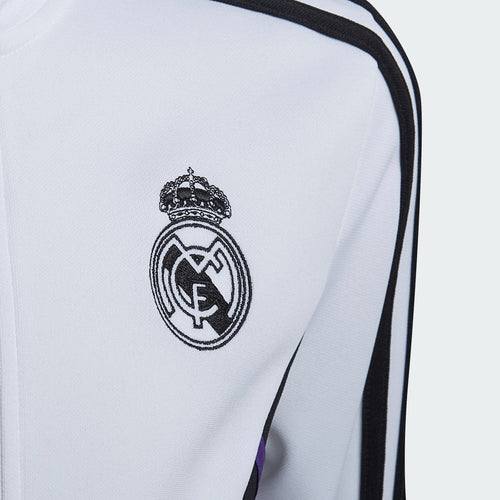 Real Madrid Junior-Trainingsanzug 2022/2023 – Weiß/Schwarz/Lila - Footkorner