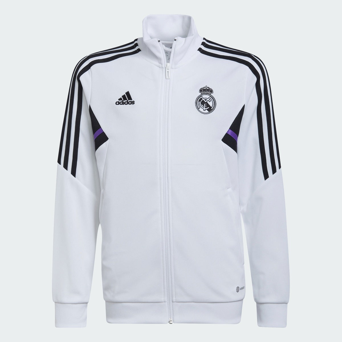 FootkornerReal Madrid Junior-Trainingsanzug 2022/2023 – Weiß/Schwarz/Lila