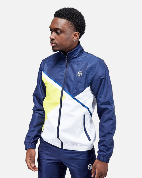 Sergio Tacchini Scaleno Trainingsanzug – Blau/Weiß/Gelb - Footkorner