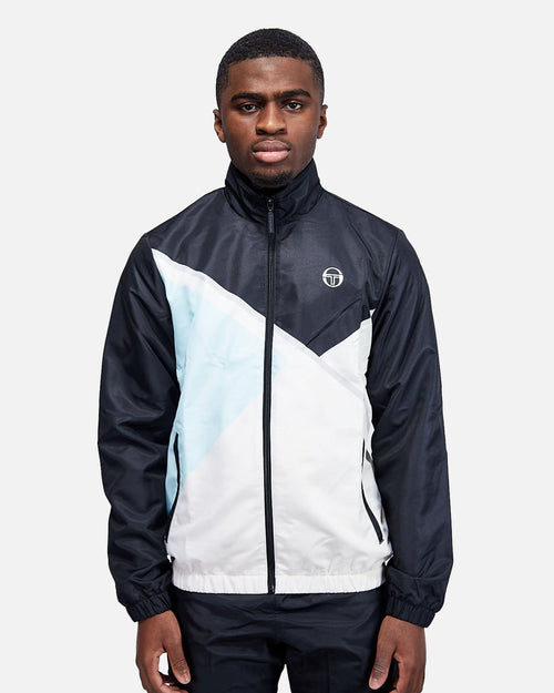 Trainingsanzug Sergio Tacchini Scaleno - Schwarz/Blau/Weiß - Footkorner