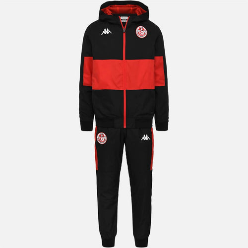 Survêtement Tunisie 2022 - Noir/Rouge - Footkorner