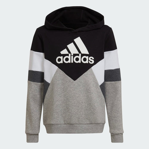 Adidas Essentials Colorblock Junior Hoodie - Grey/Black - Footkorner