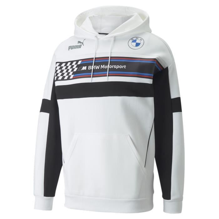 Puma BMW M Motorsport Kapuzenpullover – Weiß/Schwarz