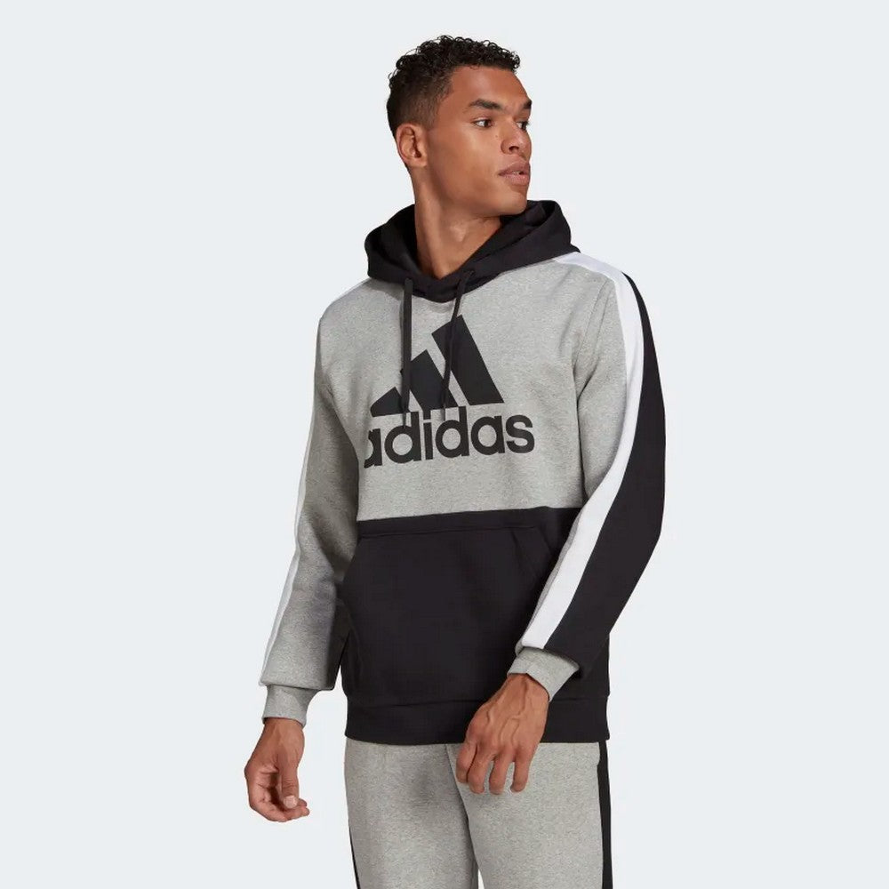 Adidas Essentials Colorblock Hoodie – Grau/Schwarz