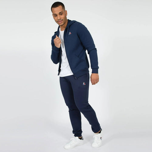 Sweat zippé à Capuche Le Coq Sportif Essentiels - Bleu - Footkorner