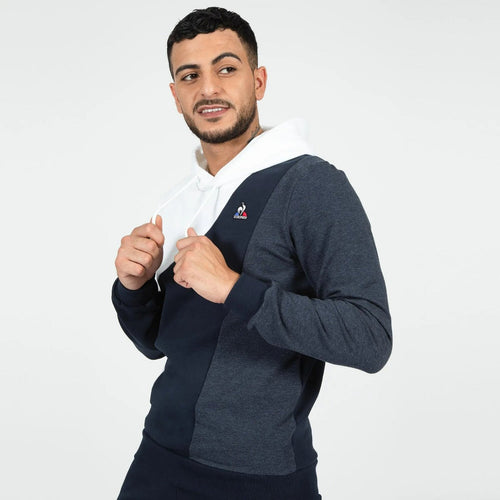 Sweat Capuche Le Coq Sportif Saison - Bleu/Blanc - Footkorner