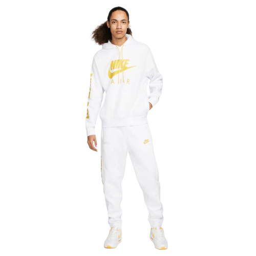 Sweat à capuche Nike Air Fleece - Blanc/Doré - Footkorner