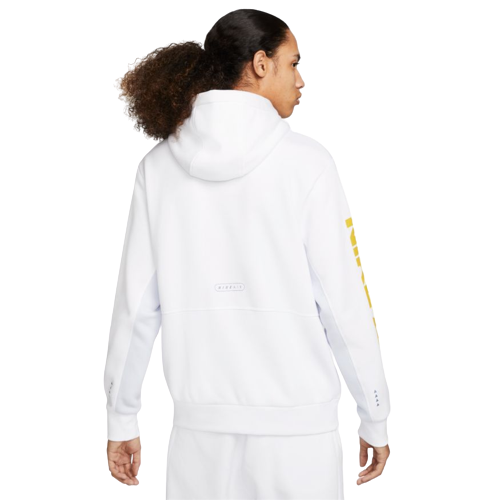 Sweat à capuche Nike Air Fleece - Blanc/Doré