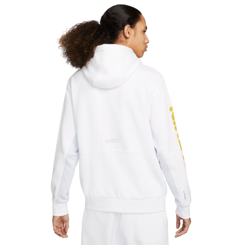Sweat à capuche Nike Air Fleece - Blanc/Doré - Footkorner