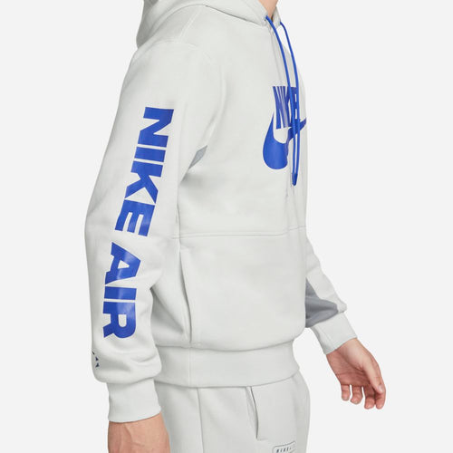 Nike Air Fleece Hoodie – Grau/Blau - Footkorner