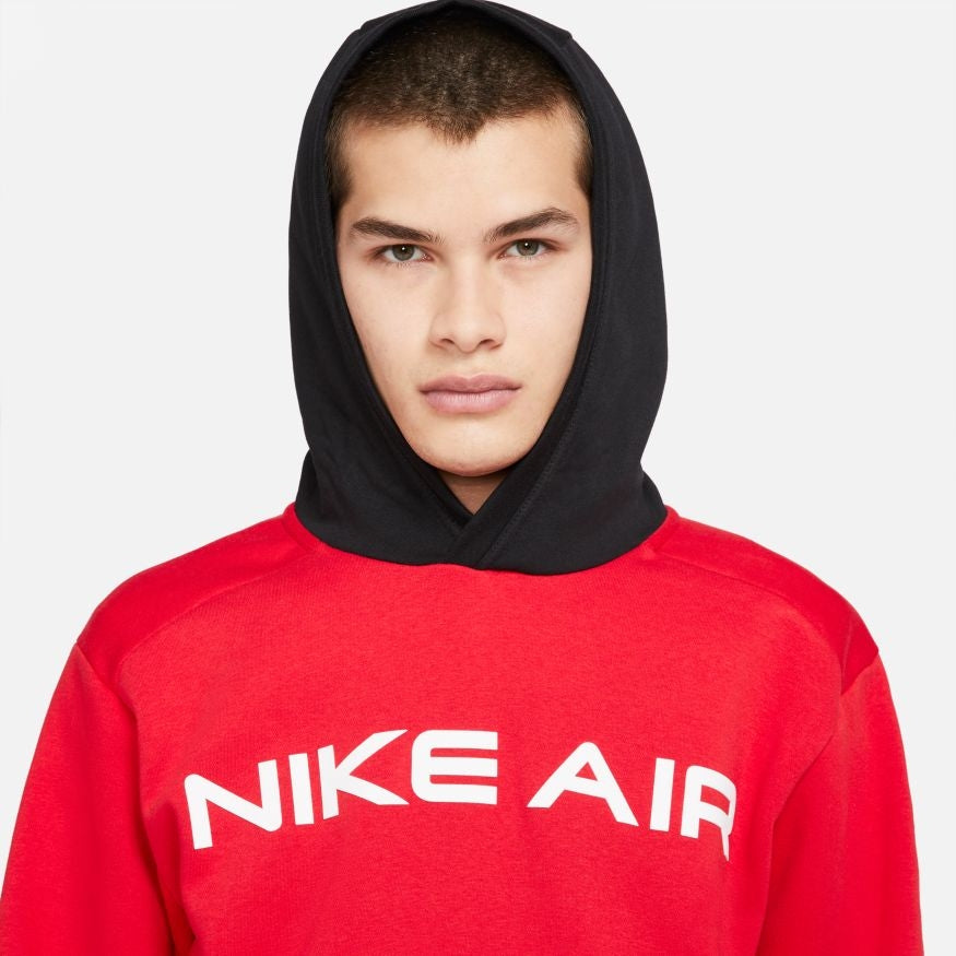 Felpa con cappuccio Nike Air Fleece - rossa/nera