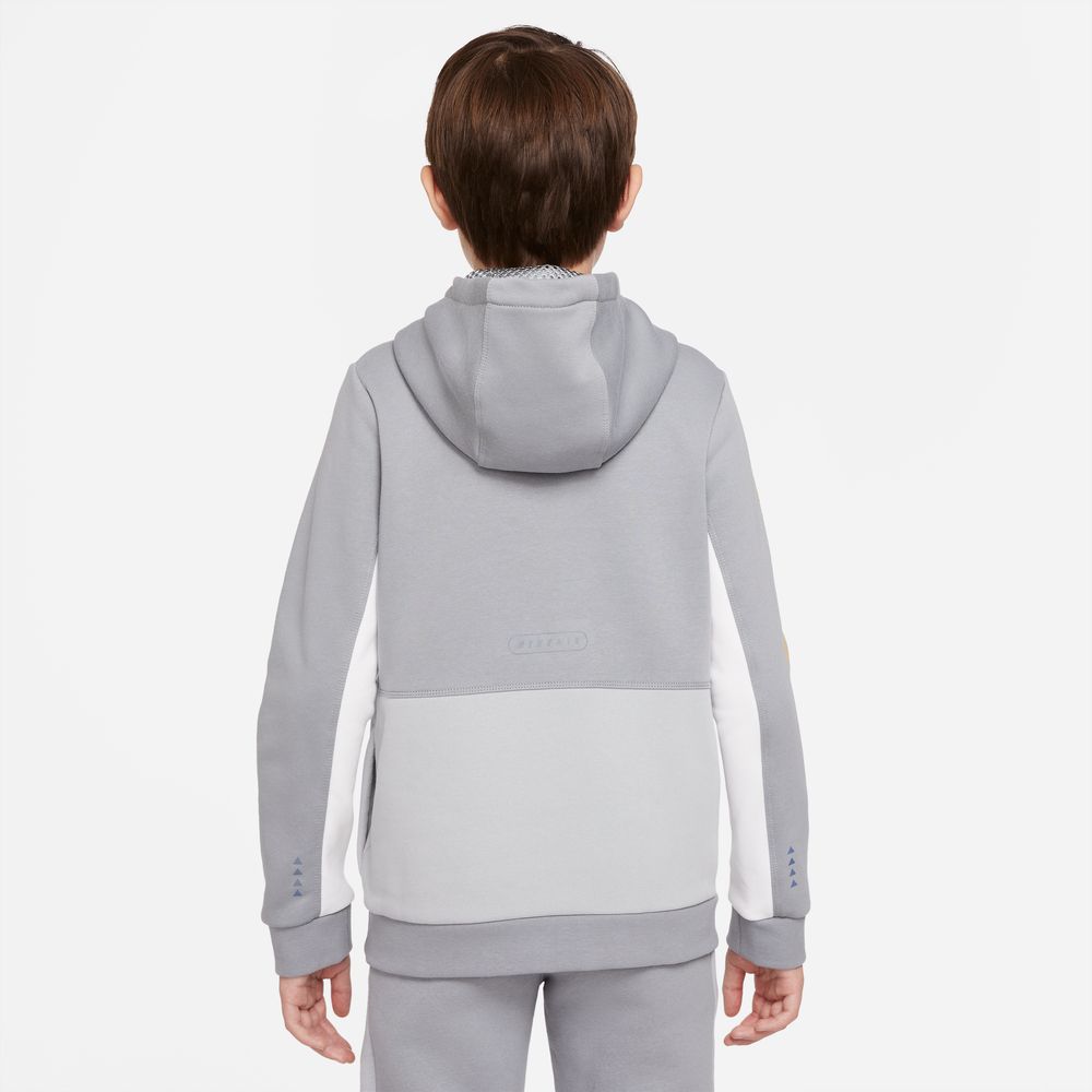 Nike Air Junior Kapuzenpullover – Grau/Gelb