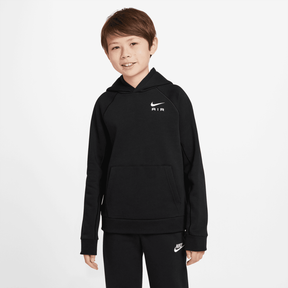 Nike Air Junior Kapuzenpullover – Schwarz/Weiß