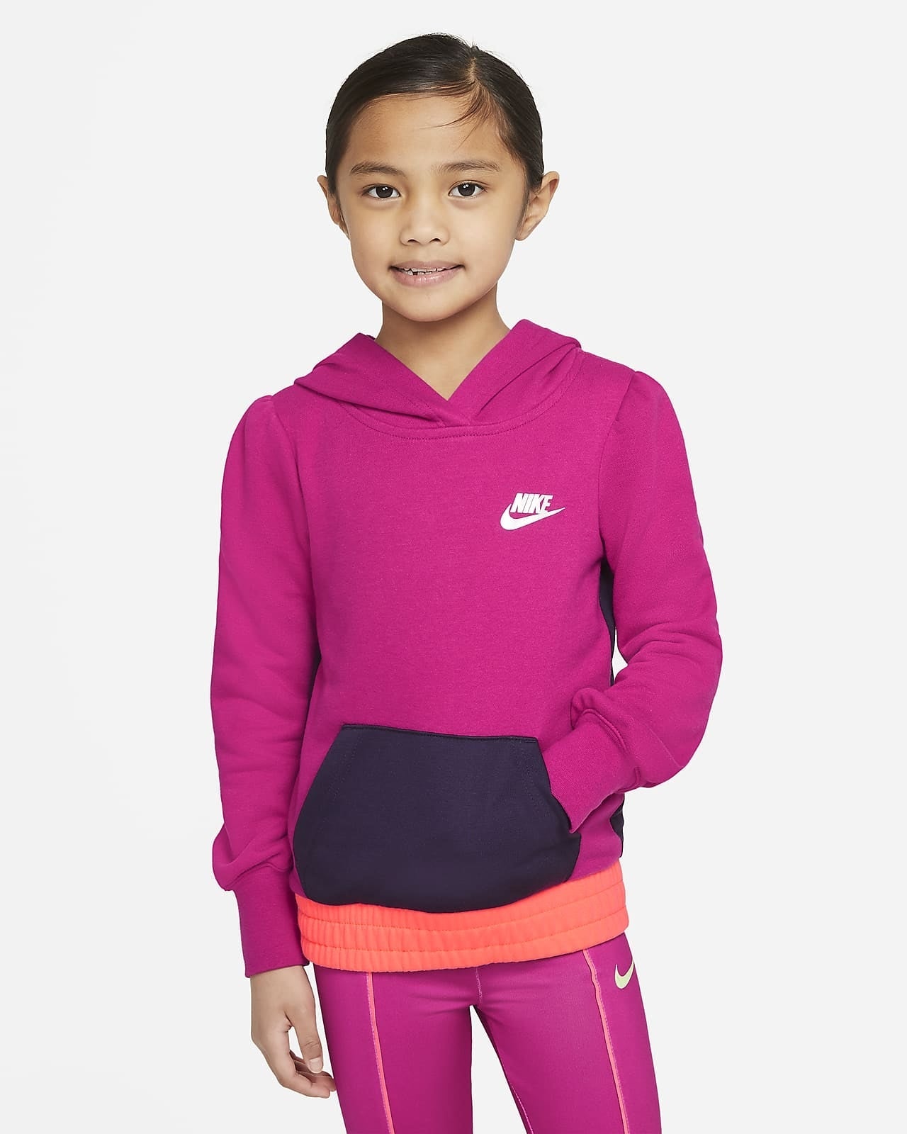 FootkornerSweat Capuche Nike Sportswear Enfant Fille - Fushia