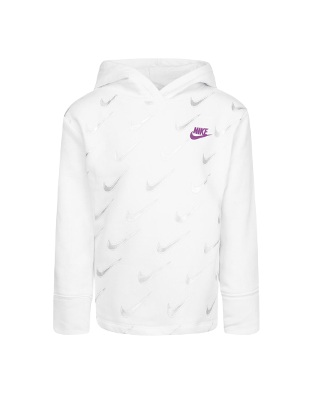Sweat à capuche Nike Fleece Enfant - Blanc/Gris