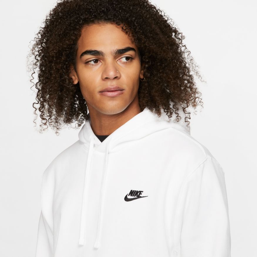FootkornerSudadera capuche Nike Sportswear Club fleece - Blanc