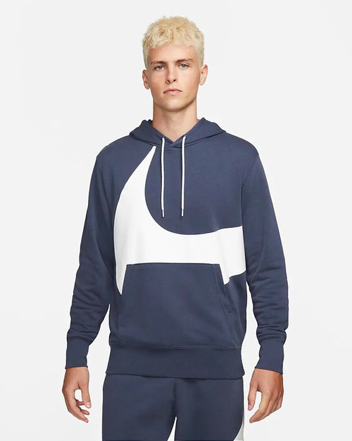 Sweat Capuche Nike Swoosh - Bleu - Footkorner