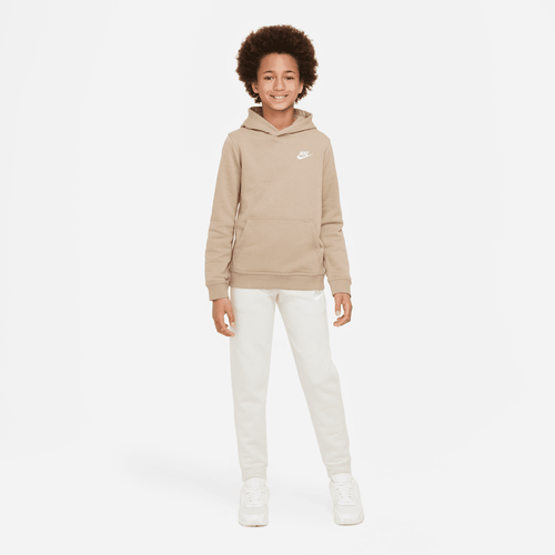 Felpa con cappuccio Nike Sportswear Club Junior - beige/bianca - Footkorner