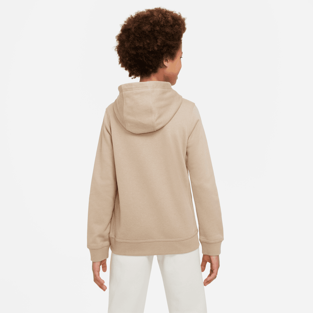 FootkornerFelpa con cappuccio Nike Sportswear Club Junior - beige/bianca