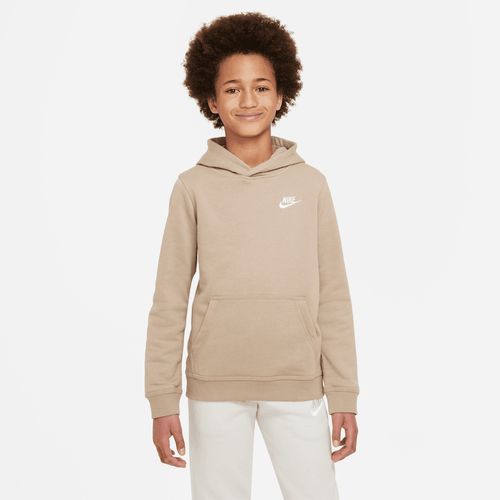 Felpa con cappuccio Nike Sportswear Club Junior - beige/bianca - Footkorner