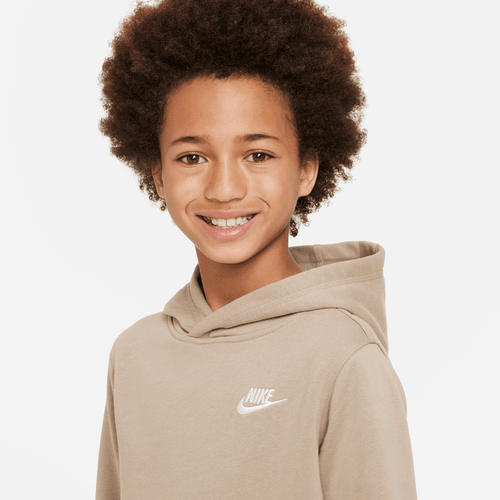 Felpa con cappuccio Nike Sportswear Club Junior - beige/bianca - Footkorner