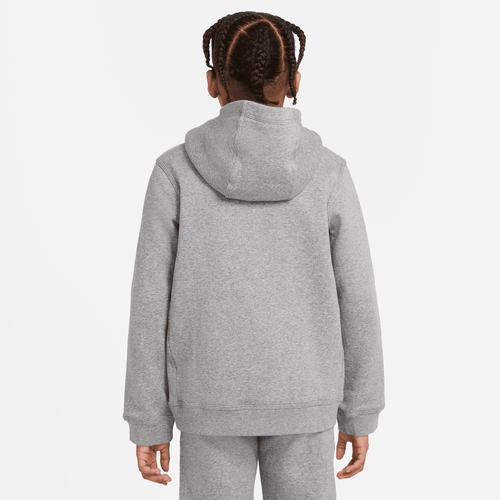 Sweat Capuche Nike Sportswear Club Junior - Gris/Blanc - Footkorner
