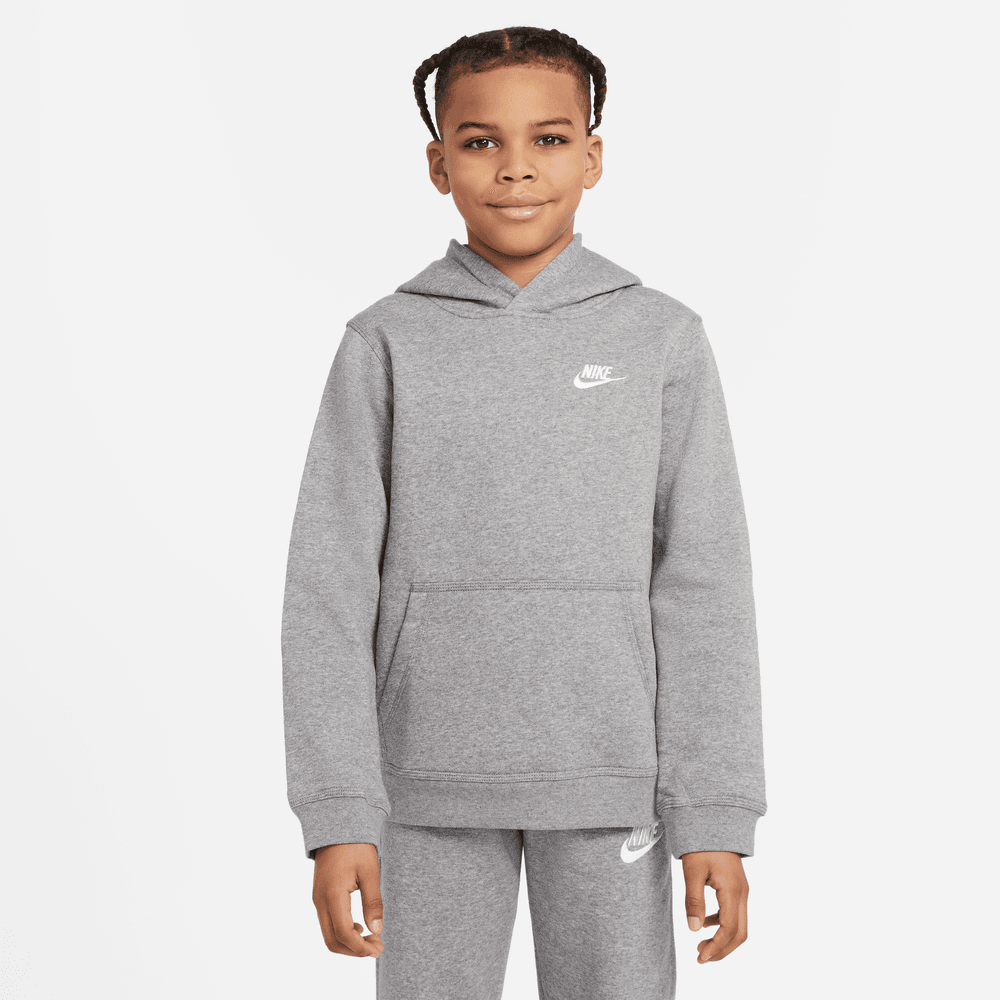 FootkornerSweat Capuche Nike Sportswear Club Junior - Gris/Blanc