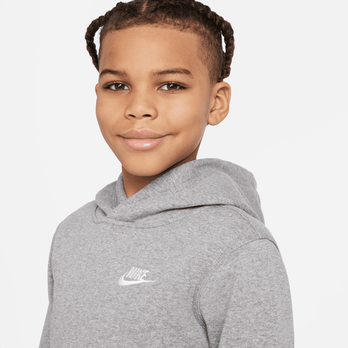 Sweat Capuche Nike Sportswear Club Junior - Gris/Blanc - Footkorner
