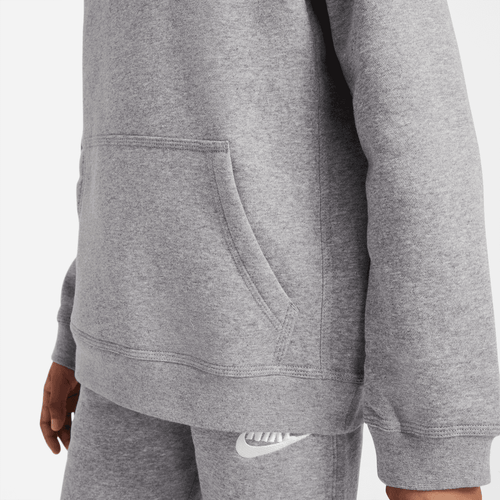 Sweat Capuche Nike Sportswear Club Junior - Gris/Blanc - Footkorner