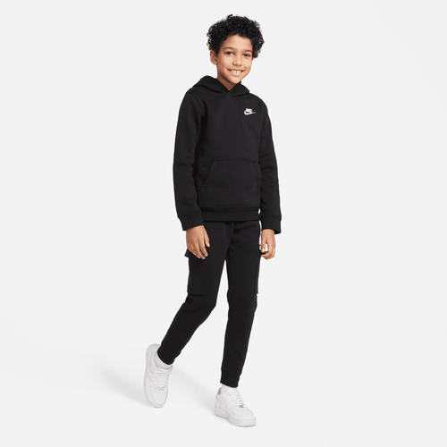 Felpa con cappuccio Nike Sportswear Club Junior - nera/bianca - Footkorner