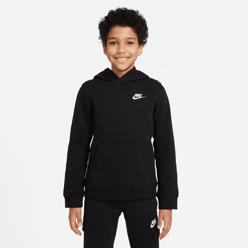 Felpa con cappuccio Nike Sportswear Club Junior - nera/bianca - Footkorner