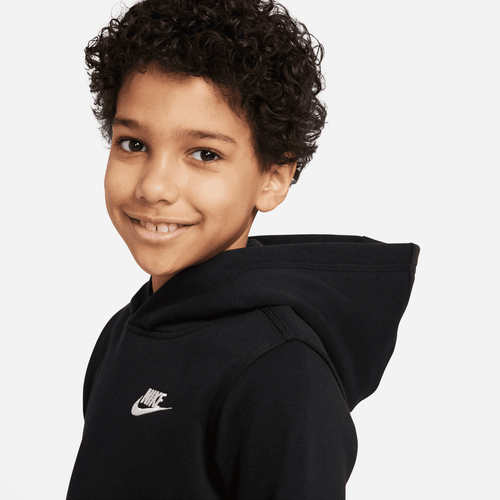 Felpa con cappuccio Nike Sportswear Club Junior - nera/bianca - Footkorner