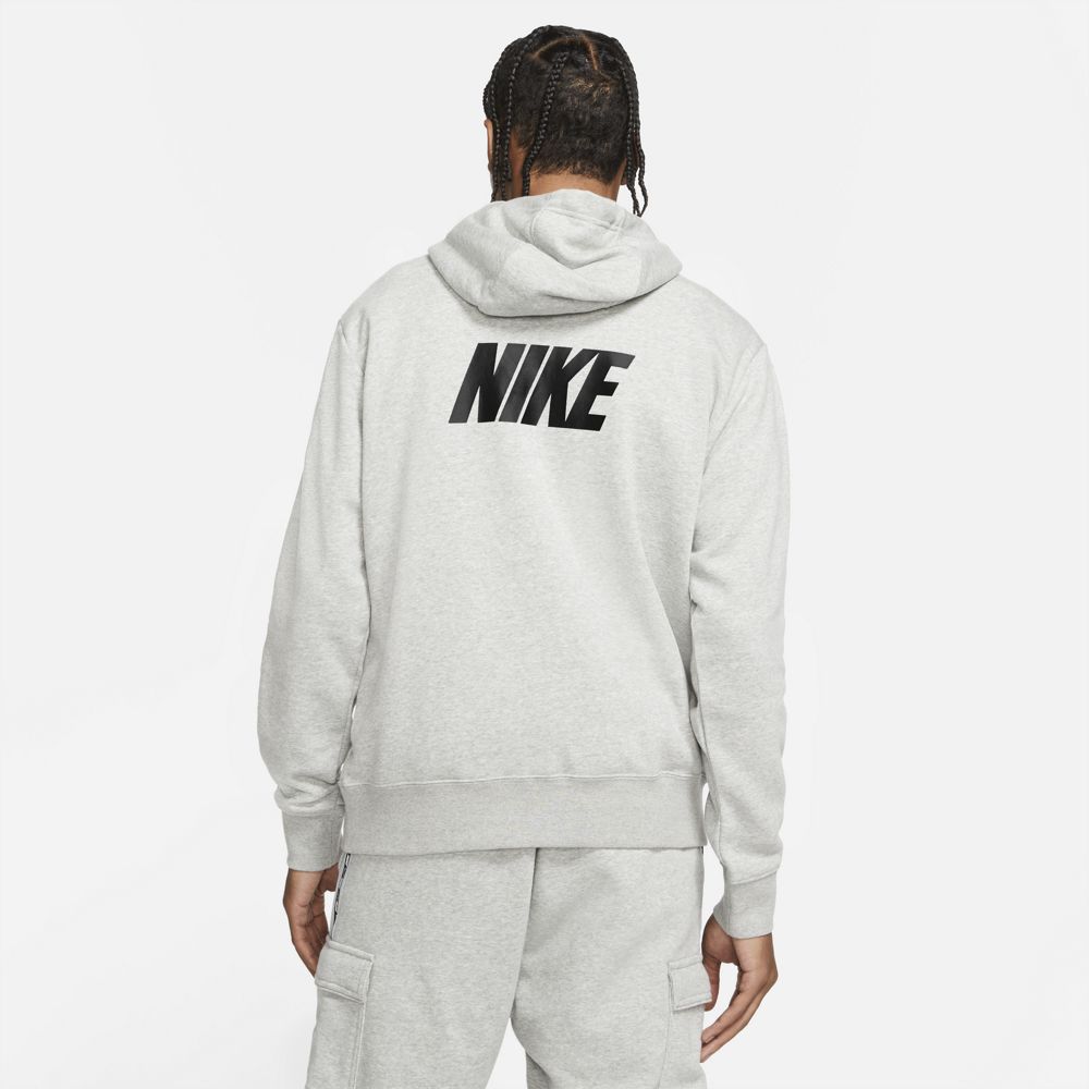 Felpa con cappuccio Nike Sportswear Fleece - Grigio/Nero