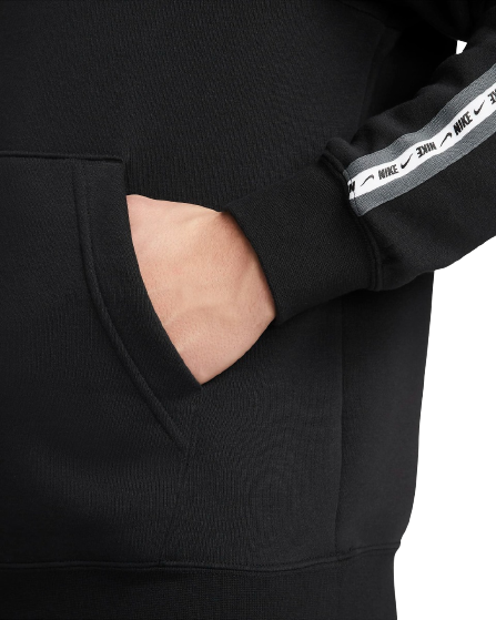 Sweat à capuche Nike Sportswear Fleece - Noir/Blanc - Footkorner