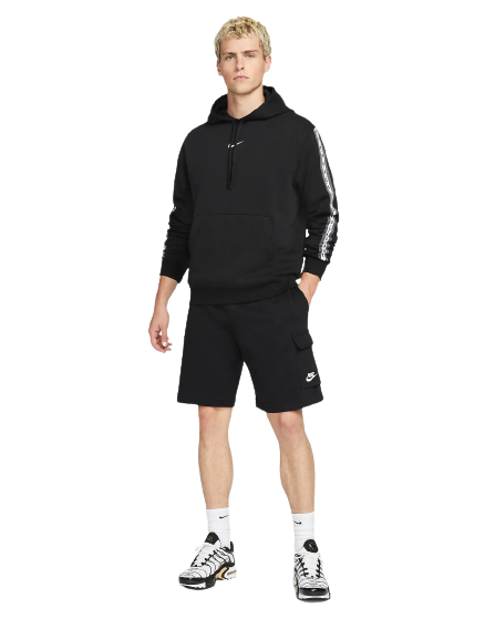 Sweat à capuche Nike Sportswear Fleece - Noir/Blanc - Footkorner
