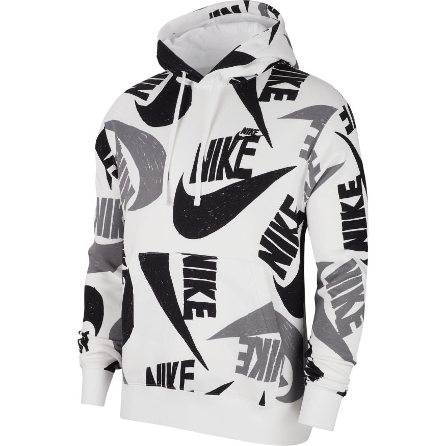 FootkornerSweat capuche Nike Sportswear Club - Blanc/Noir
