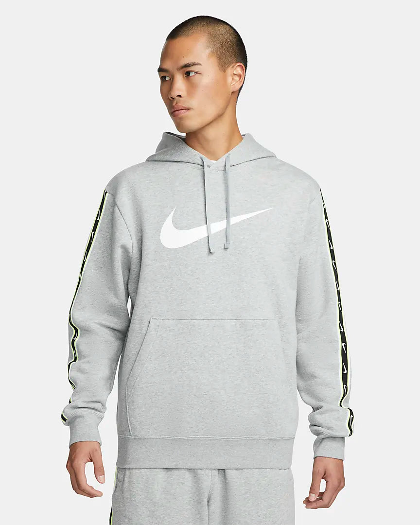 Sweat à capuche Nike Sportswear Repeat - Gris/Blanc/Noir