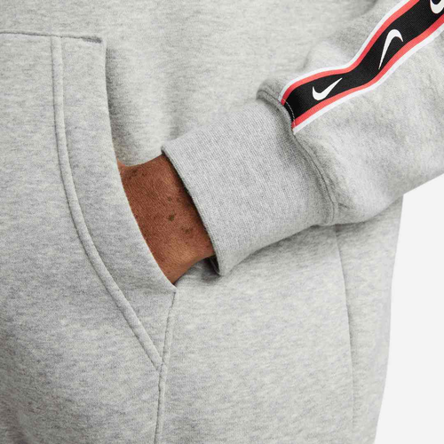 Sweat à capuche Nike Sportswear Repeat - Gris/Rouge - Footkorner