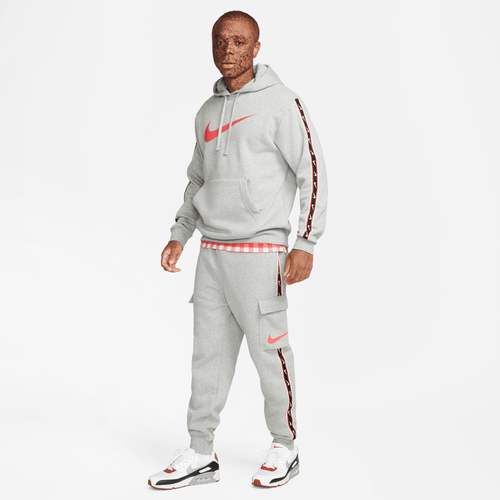Sweat à capuche Nike Sportswear Repeat - Gris/Rouge - Footkorner