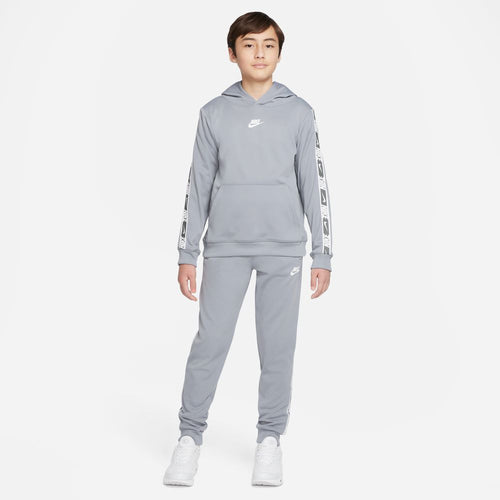 Nike Sportswear Repeat Junior Hoodie - Grey/White/Black - Footkorner