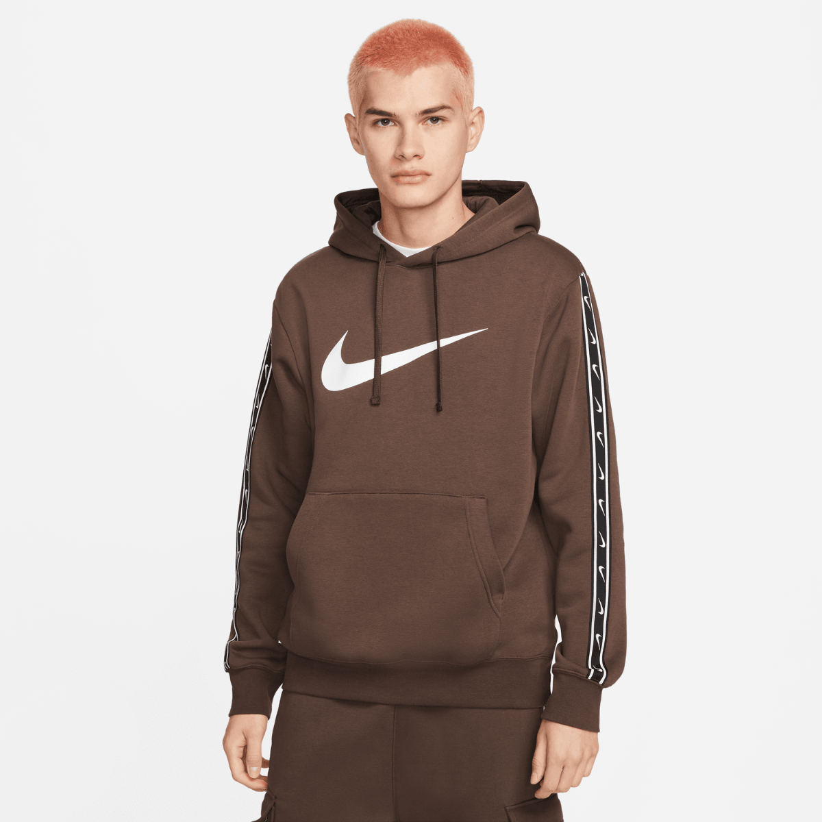 Nike Sportswear Repeat Hoodie – Braun/Weiß/Schwarz