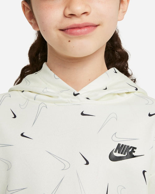 Felpa con cappuccio Nike Sportswear Swooshfetti Kids Girls - Giallo - Footkorner