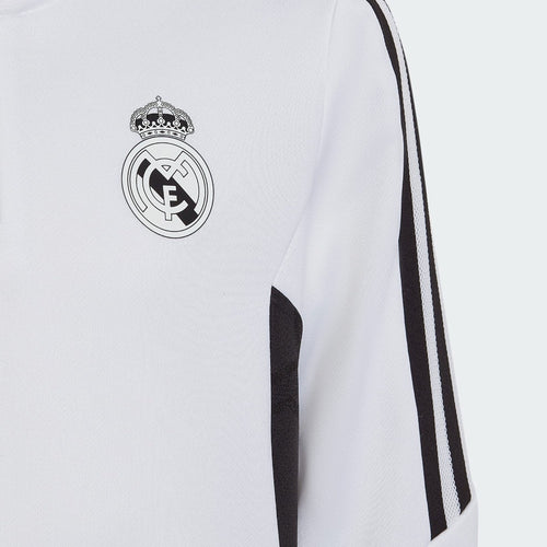 Felpa con cappuccio Real Madrid Condivo Junior 2022/2023 - Bianca/Nera  - Footkorner