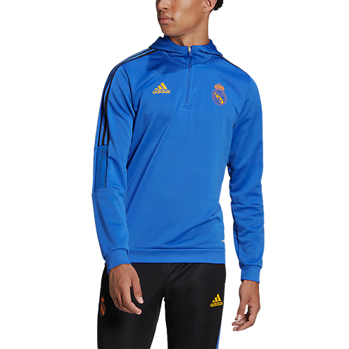 Real Madrid Tiro Kapuzenpullover - Blau/Schwarz - Footkorner