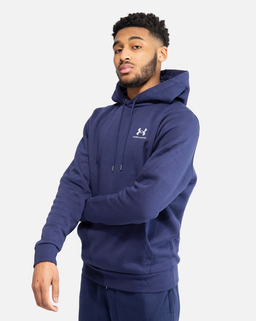 Sweat capuche Under Armour Essential Fleece - Marine - Footkorner