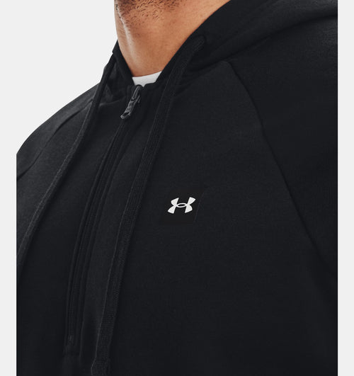 Sudadera con capucha Under Armour Rival Fleece con media cremallera - Negro - Footkorner
